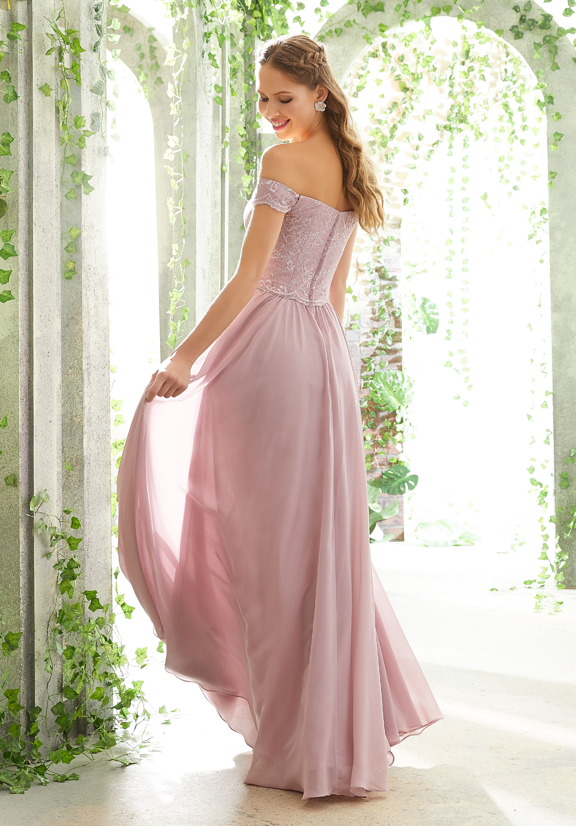 mori lee chiffon color swatch card
